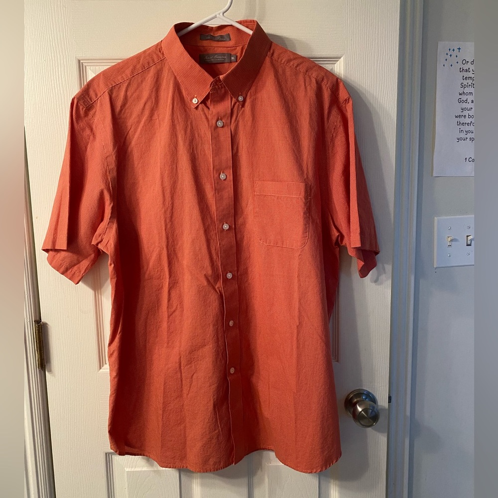 Daniel Cremieux Mens short-sleeve button down shirt, size XL